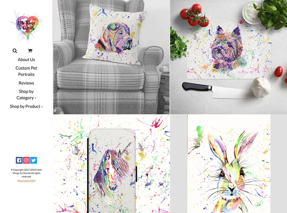 Handmade crafts online shop example - Little Things To Cherish