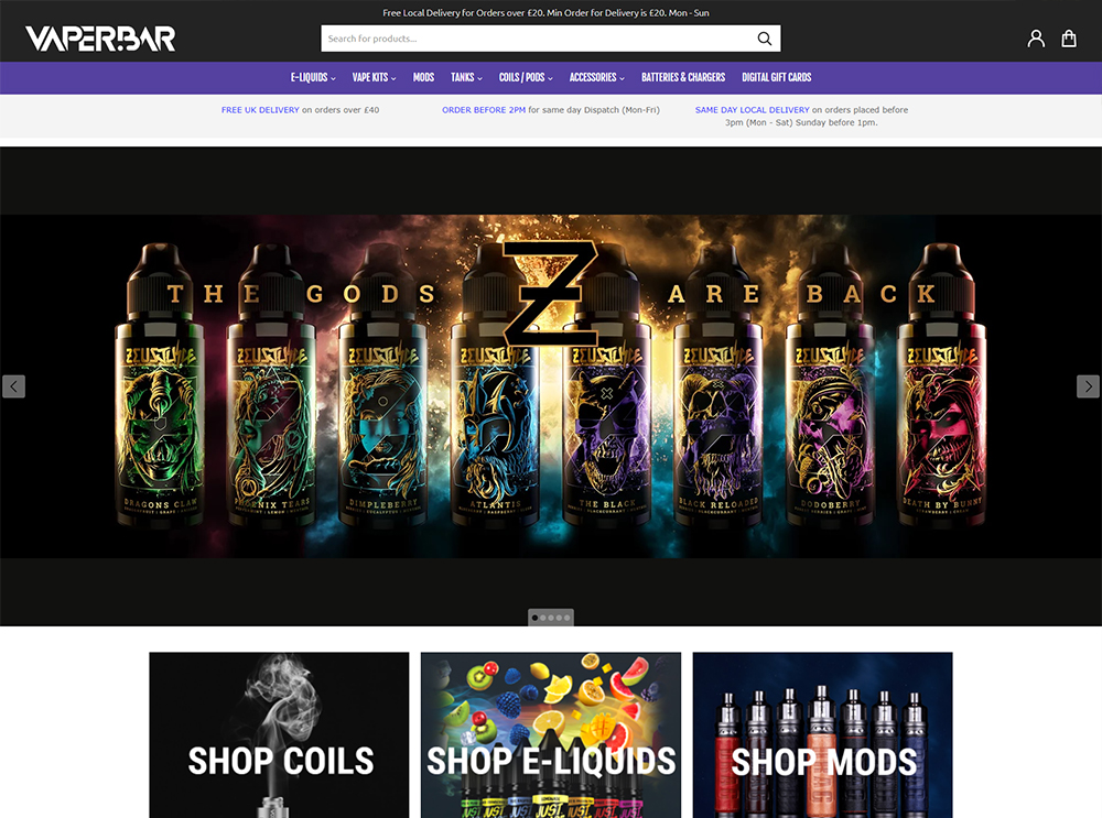 Sell Vaping Products With Your Online Shop | EKM