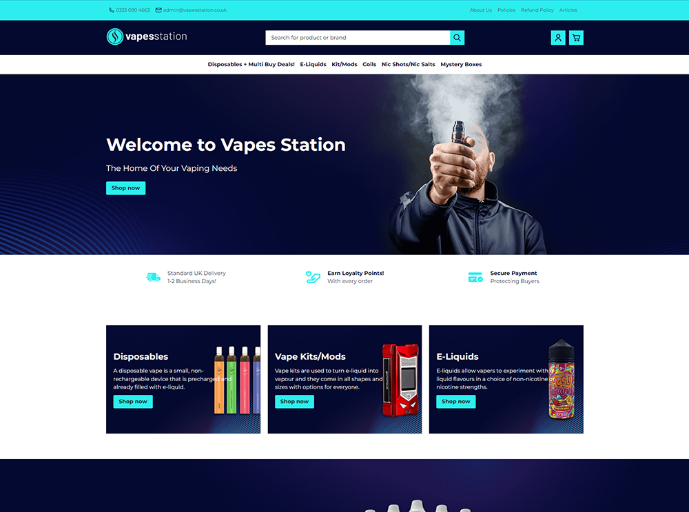 Sell Vaping Products With Your Online Shop EKM