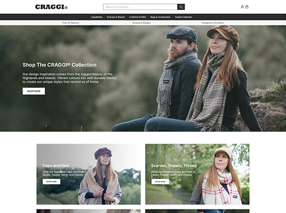Clothing online shop example - Craggi